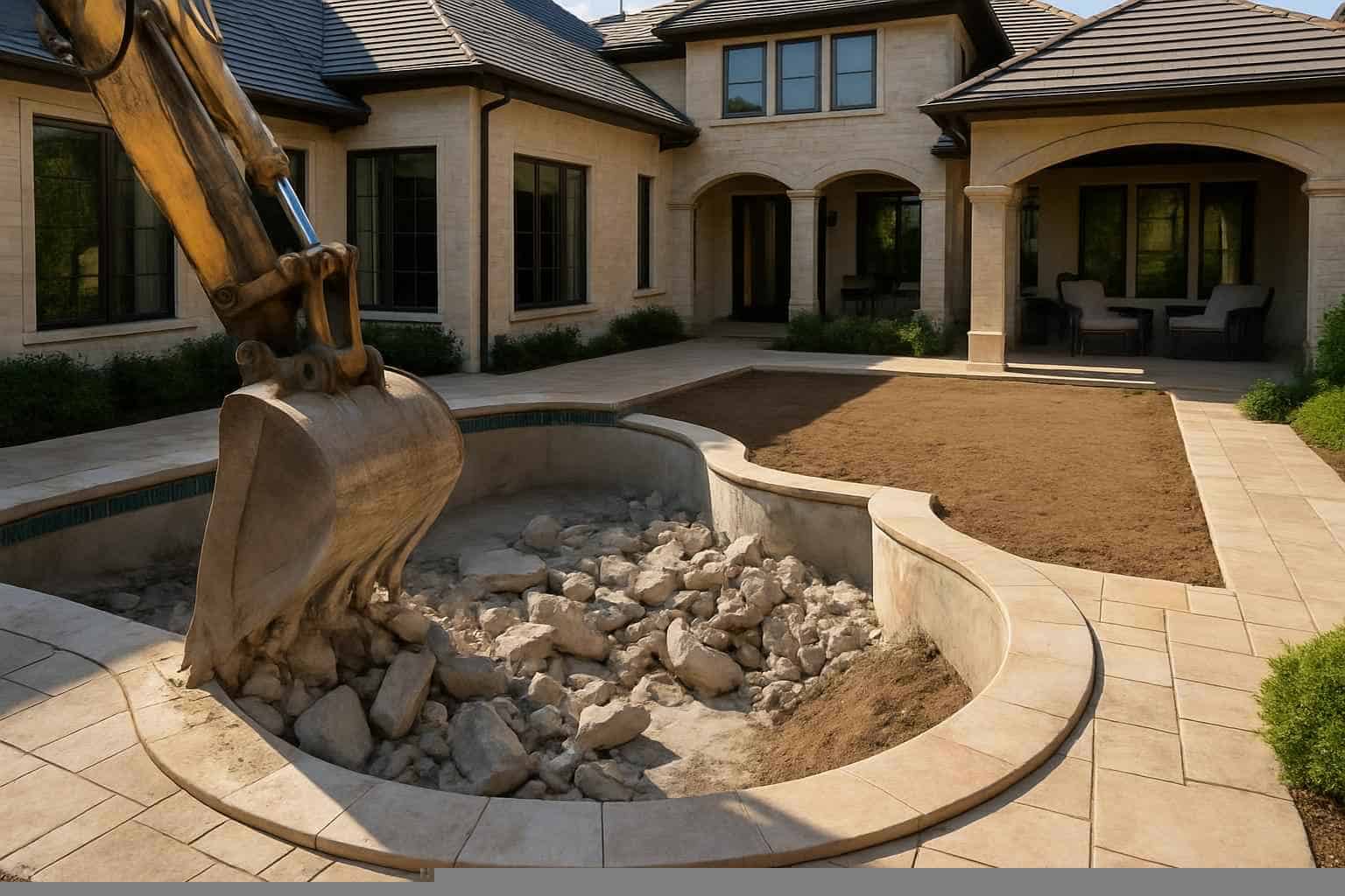 Pool Excavation In Burnet Texas 6 Pool Demolition and Fill in Burnet Texas