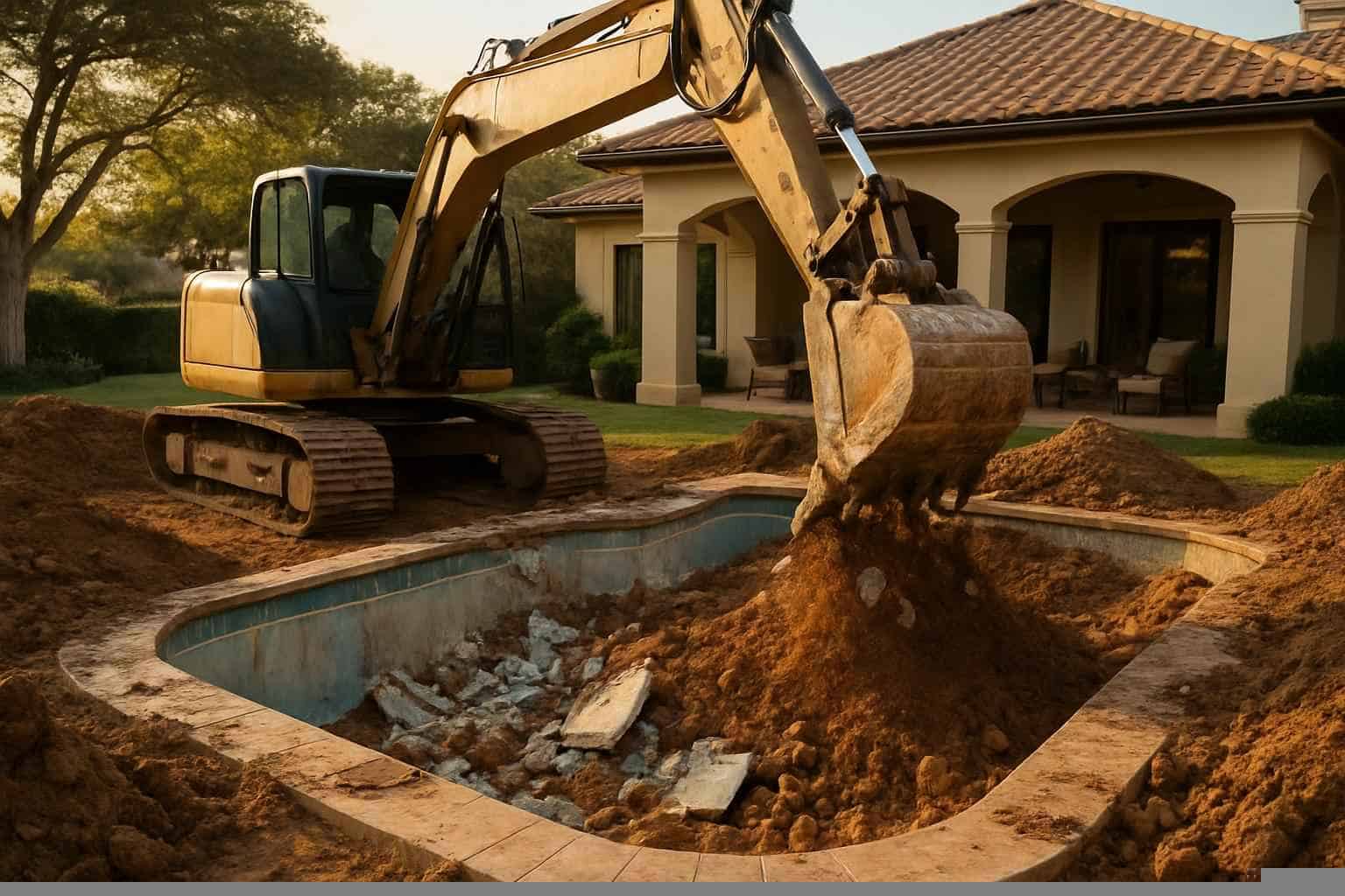 Pool Excavation In Cottonwood Shores Texas 6 Pool Demolition And Fill In Cottonwood Shores Texas