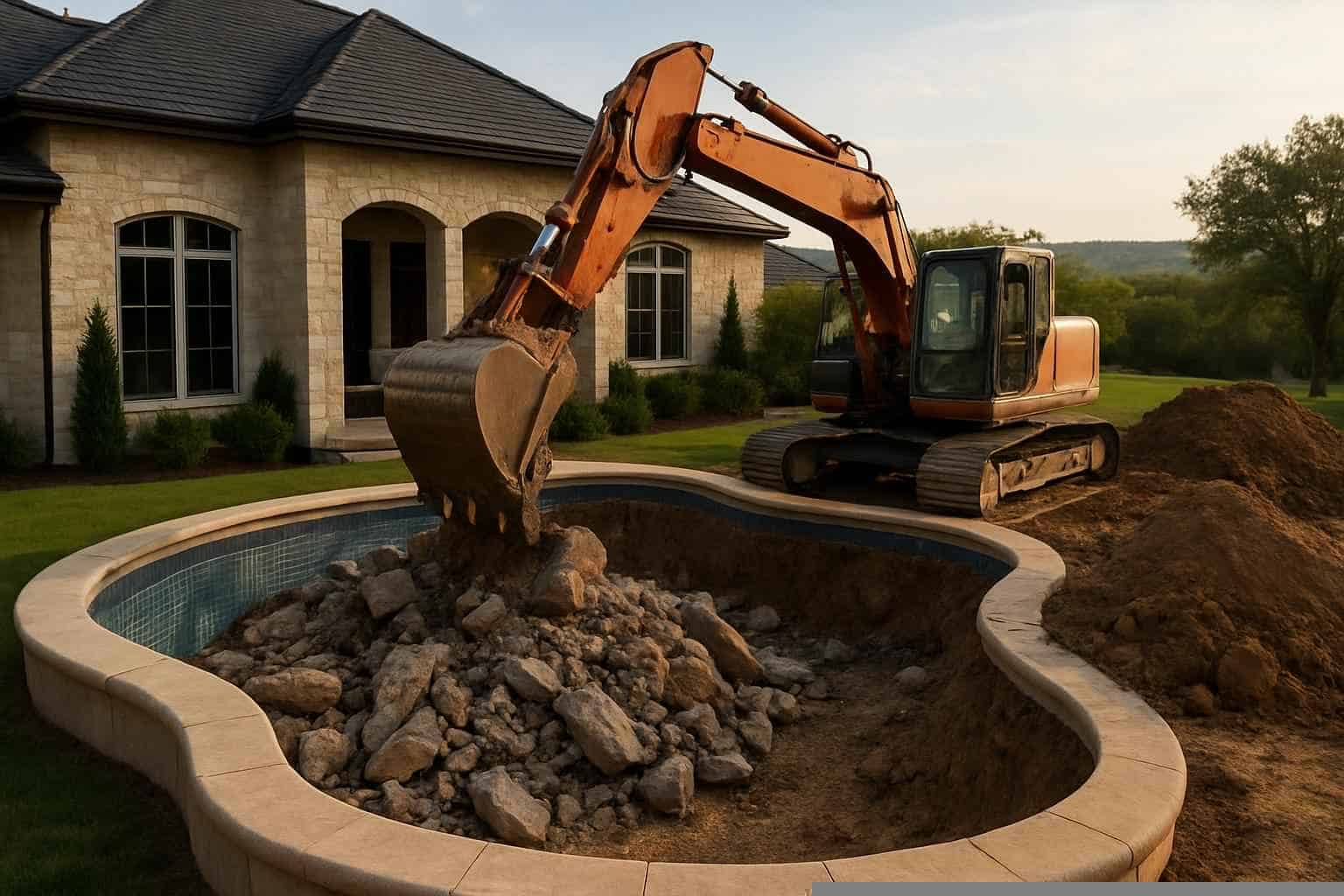 Pool Demolition and Fill in Marble Falls Texas