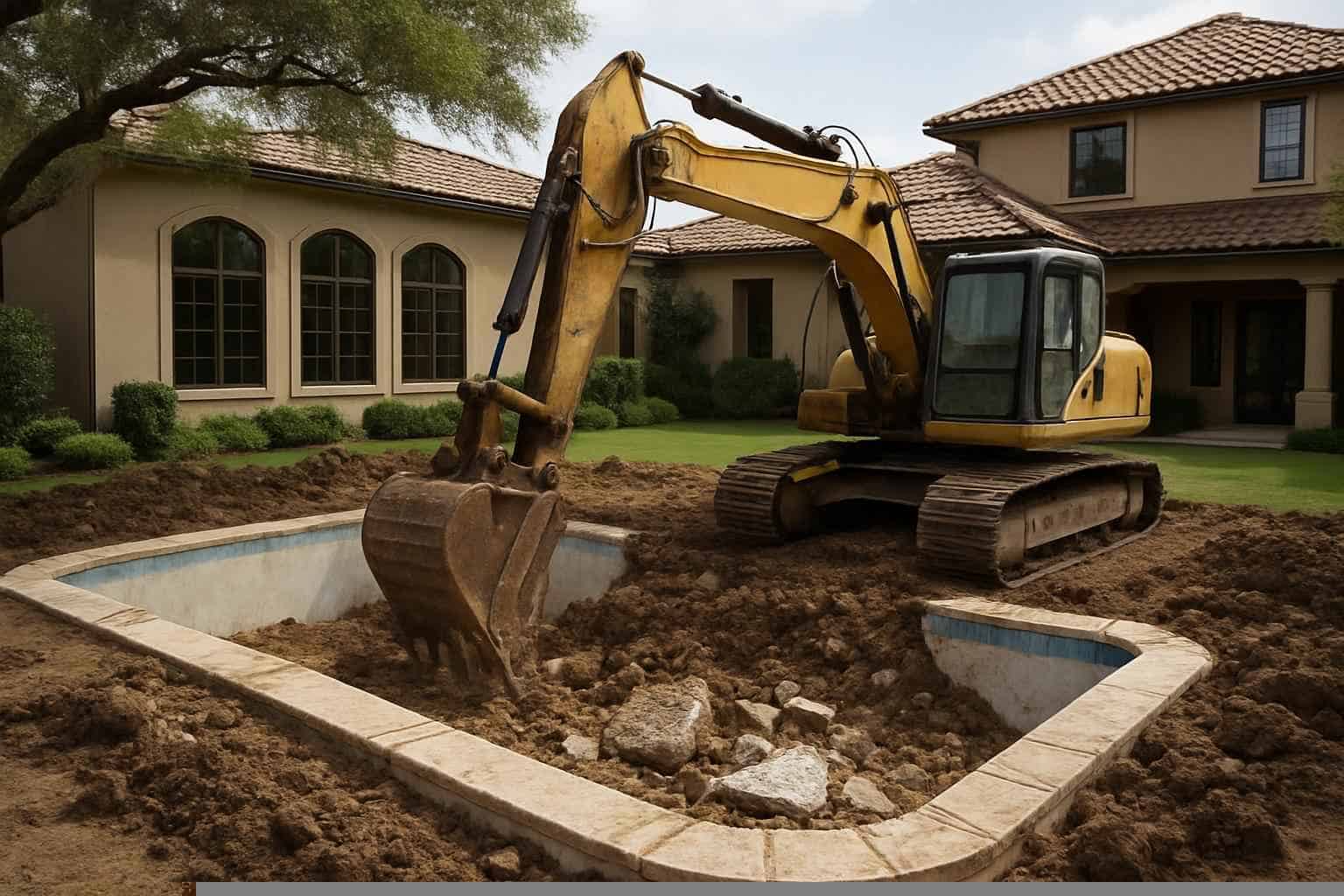Pool Excavation In Pontotoc Texas 6 Pool Demolition And Fill In Pontotoc Texas