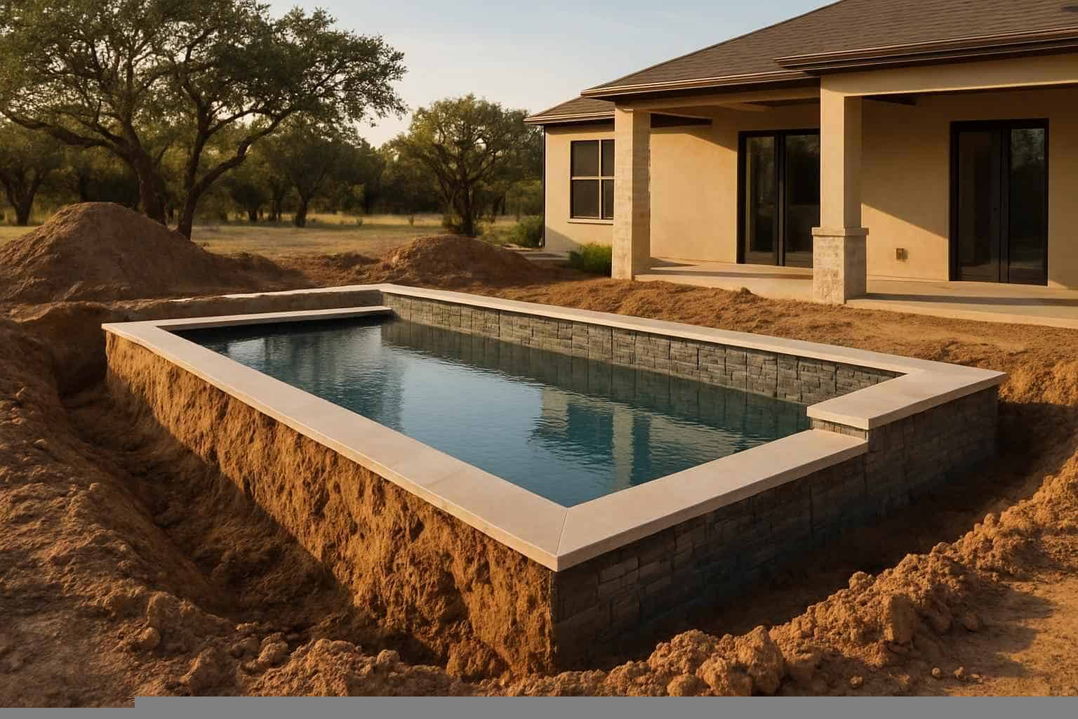 Pool Excavation In Burnet Texas 3 Pool Overdig and Backfill in Burnet Texas