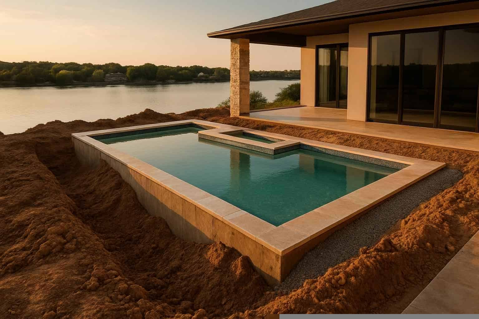 Pool Excavation In Cottonwood Shores Texas 3 Pool Overdig And Backfill In Cottonwood Shores Texas