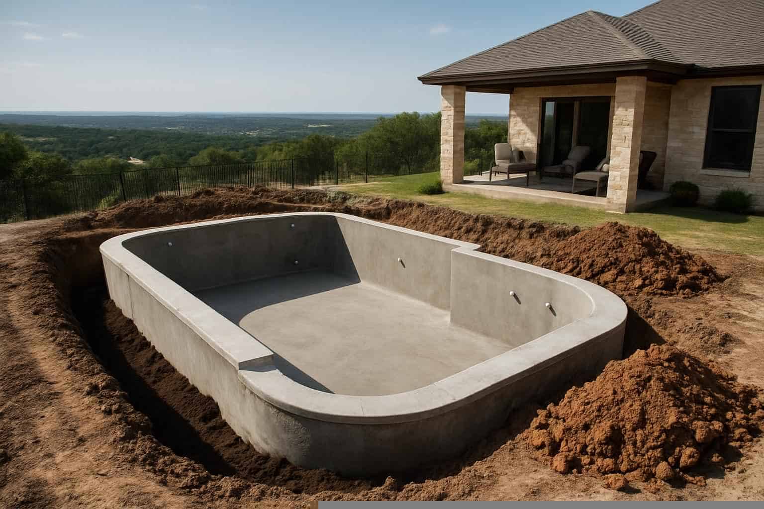 Pool Overdig and Backfill in Fischer Texas