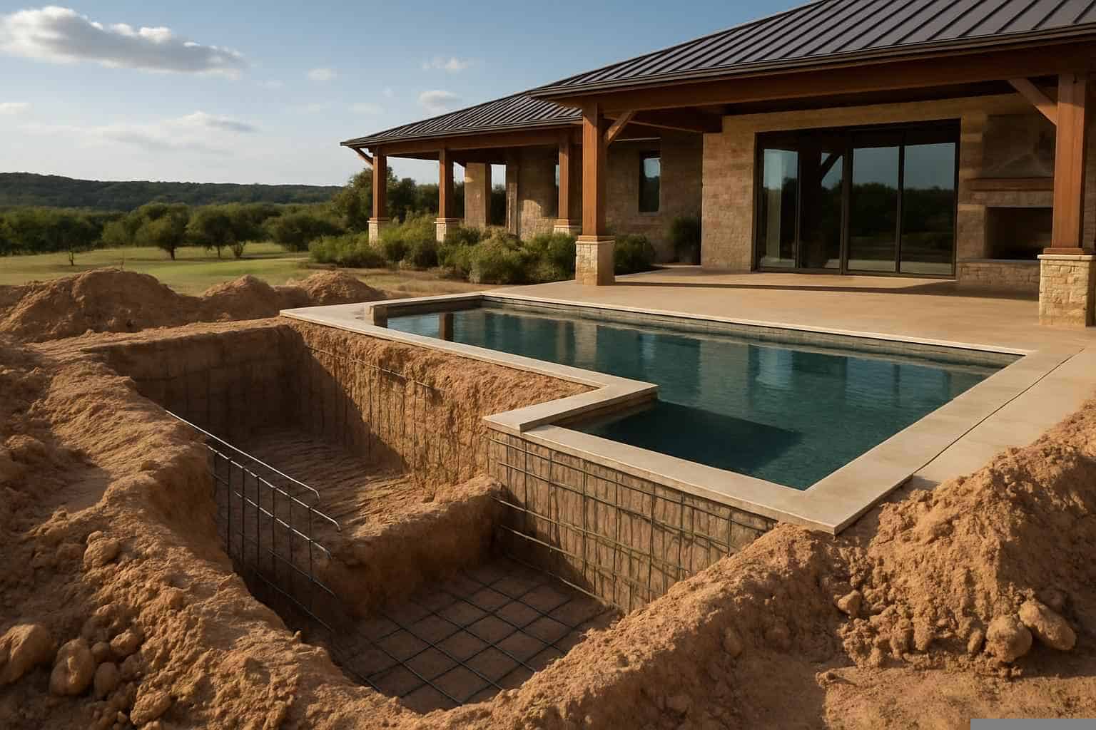 Pool Overdig and Backfill in Marble Falls Texas