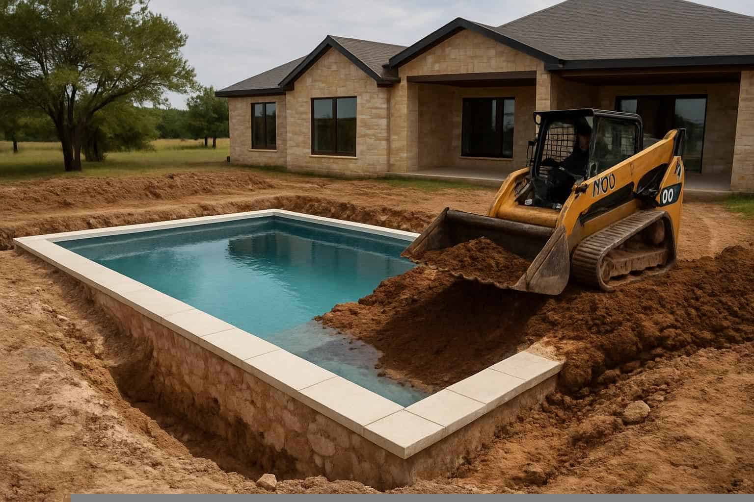 Pool Excavation In Pontotoc Texas 3 Pool Overdig And Backfill In Pontotoc Texas