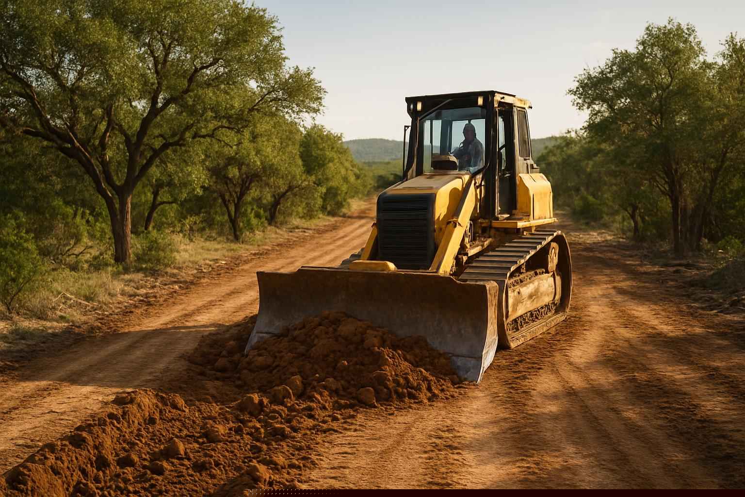 Ranch Road Clearing in Medina Texas