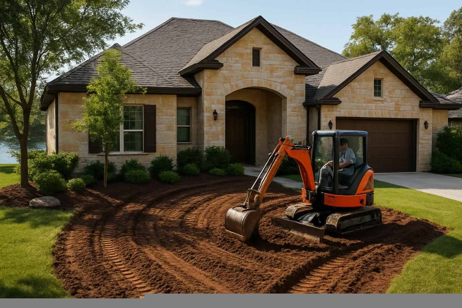 Erosion Control In Cottonwood Shores Texas 5 Regrading For Drainage In Cottonwood Shores Texas