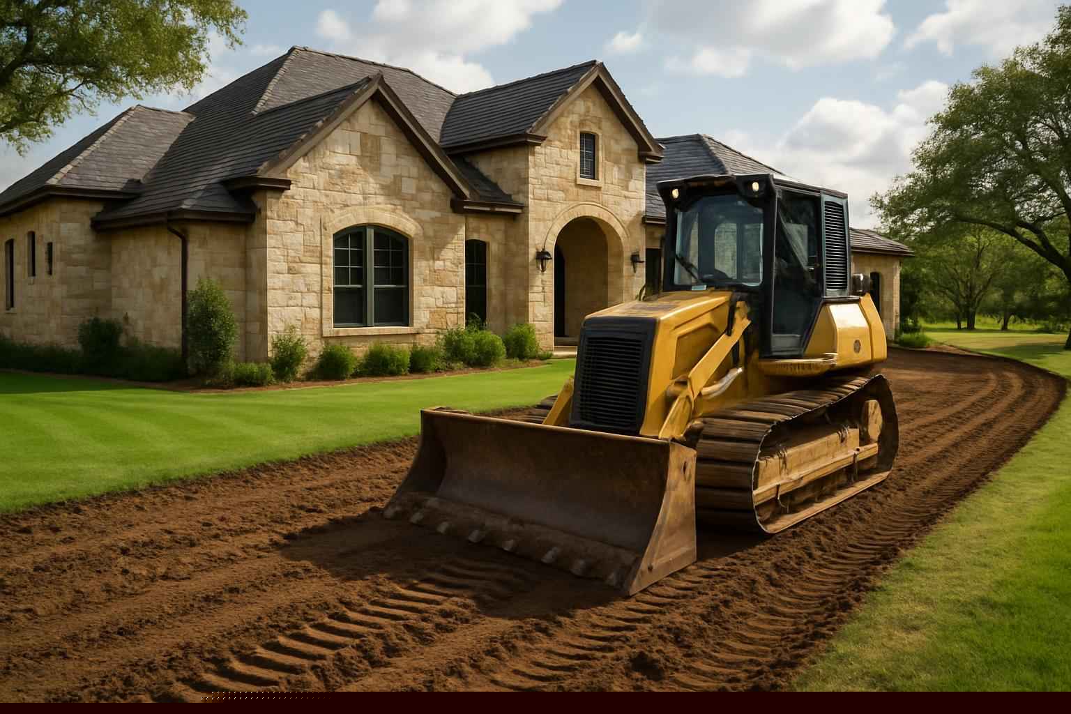 Regrading for Drainage in Medina Texas