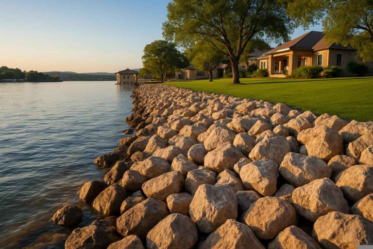 Riprap Rock In Cottonwood Shores Texas