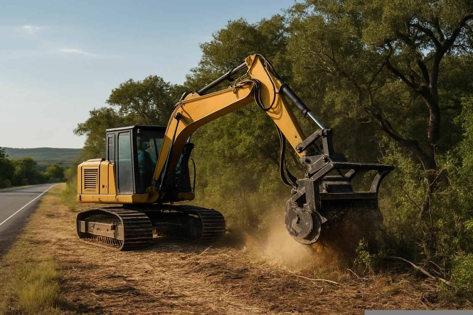 Roadside ROW Clearing in Marble Falls Texas