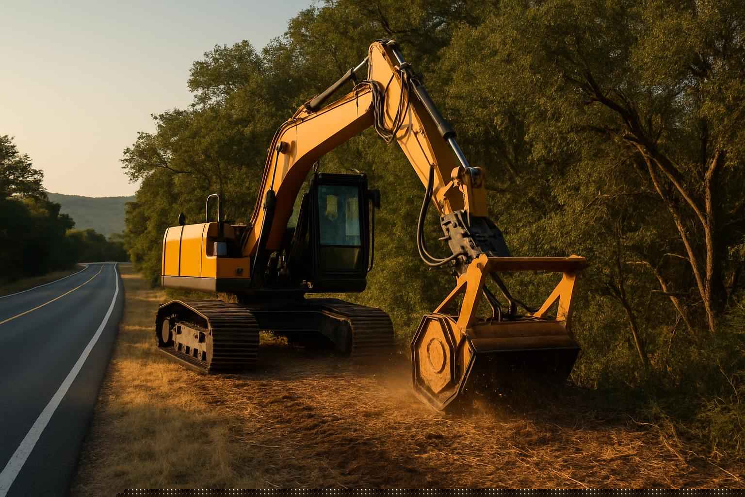 Right Of Way Clearing In Medina Texas 2 Roadside ROW Clearing in Medina Texas