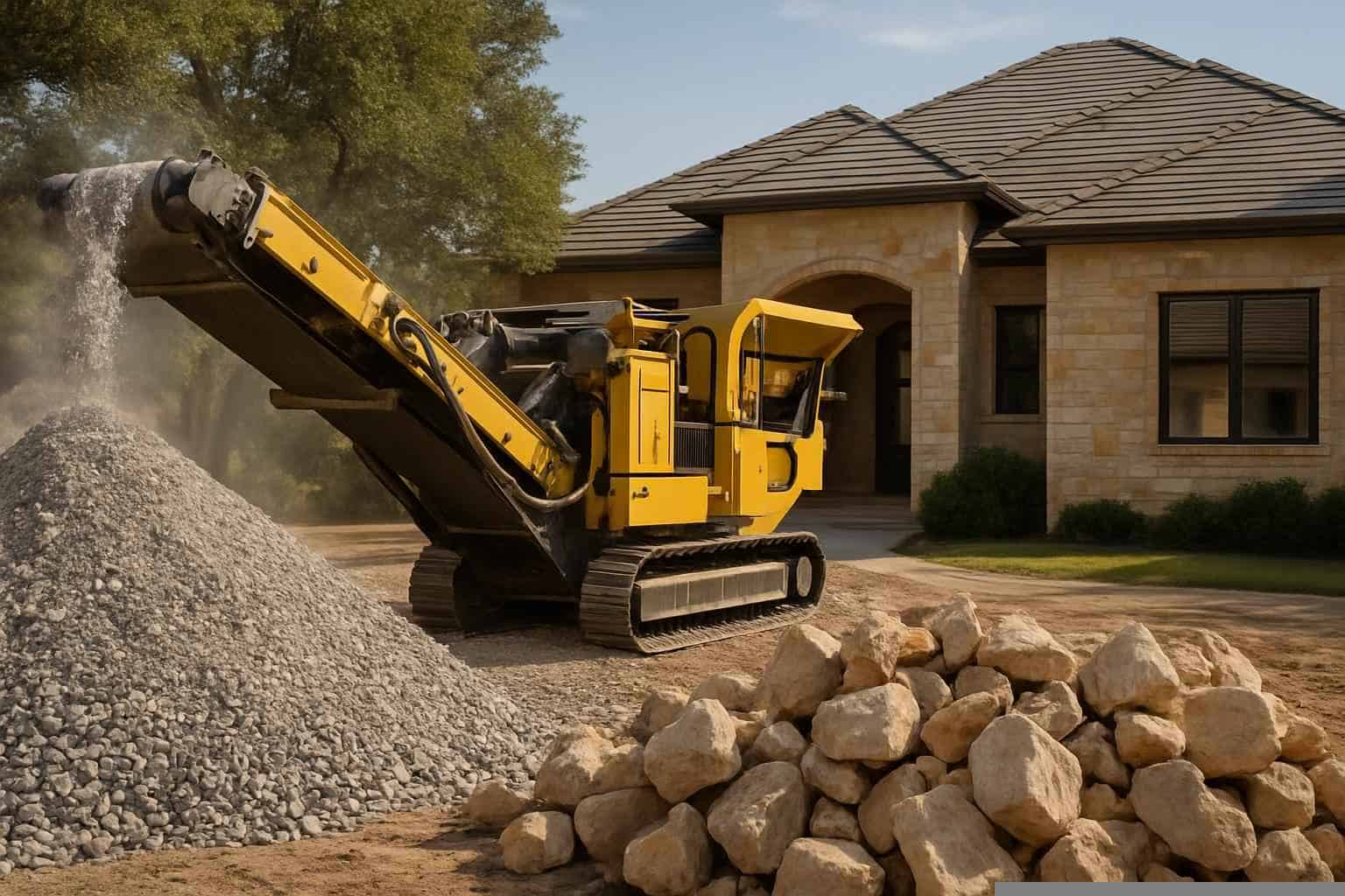 Rock Crushing for Driveways in Burnet Texas