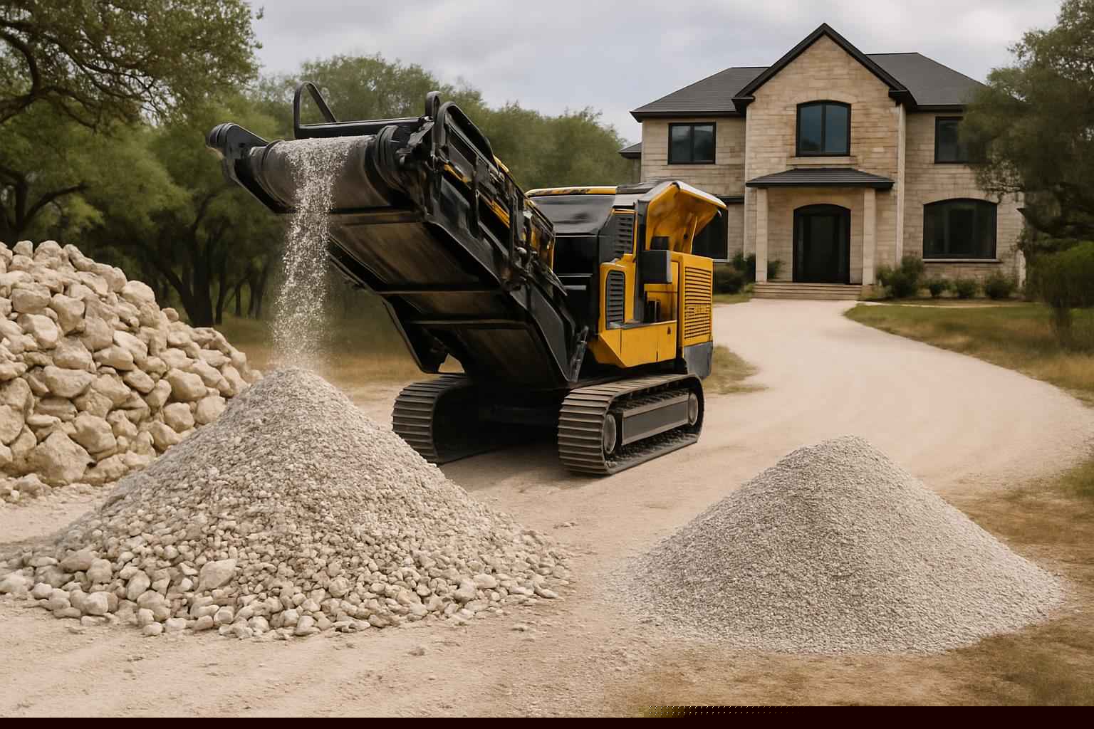 Rock Crushing for Driveways in Fischer Texas
