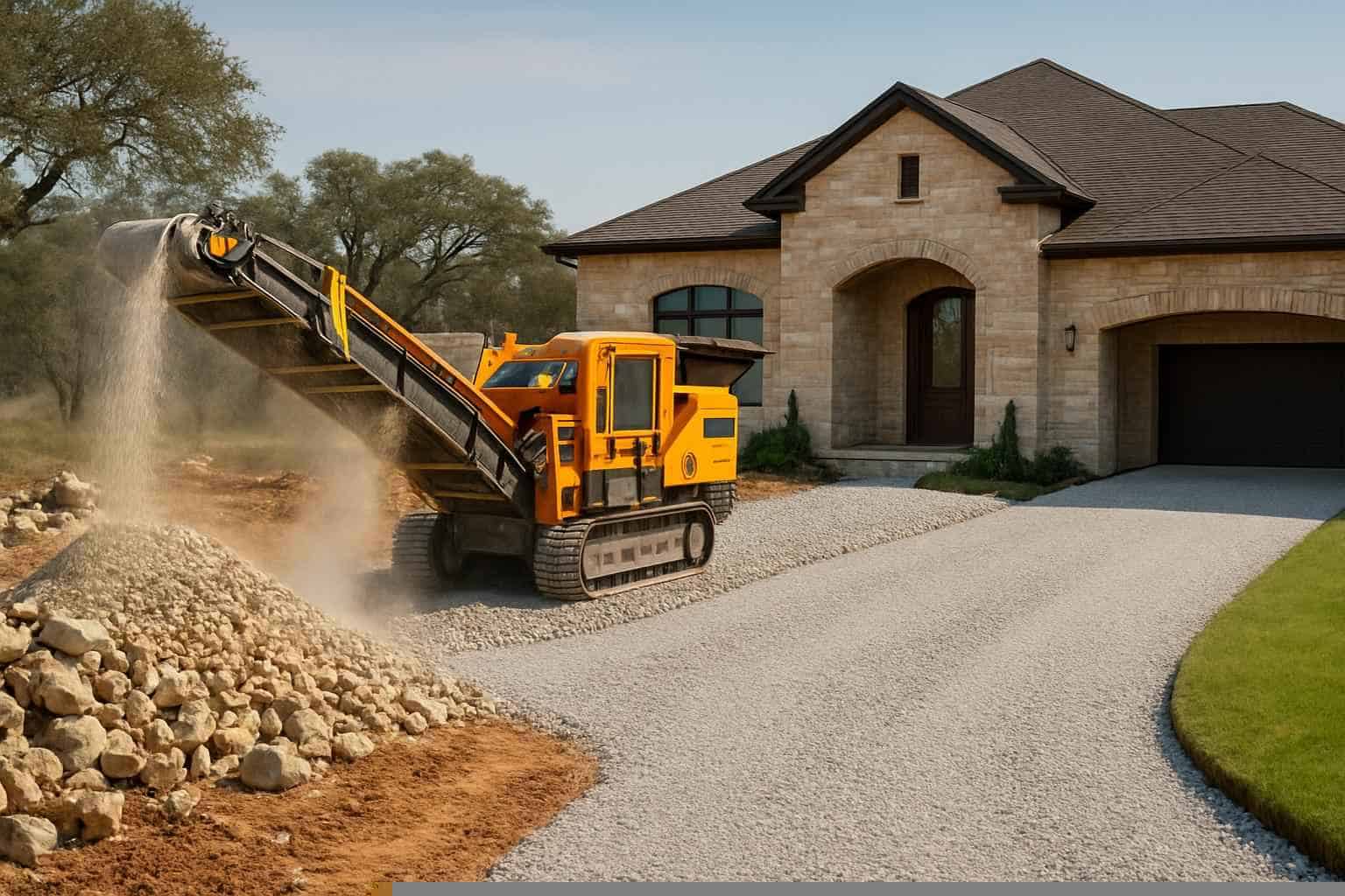 Rock Crushing for Driveways in Medina Texas