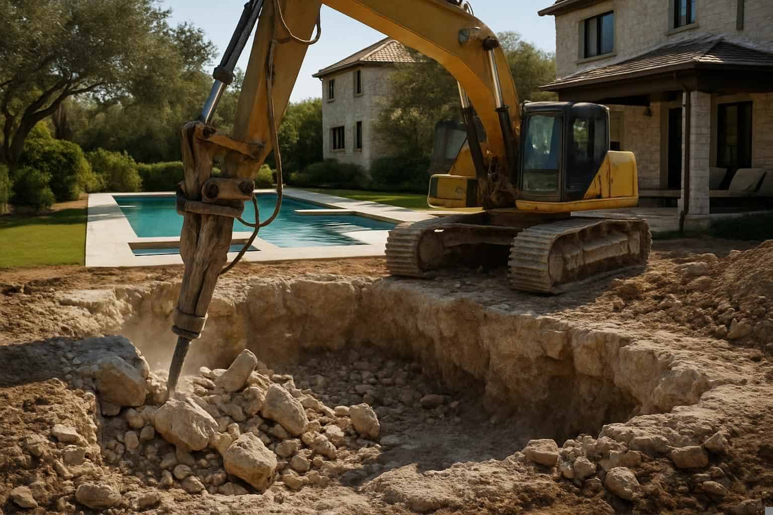 Pool Excavation In Cottonwood Shores Texas 2 Rock Excavation For Pools In Cottonwood Shores Texas