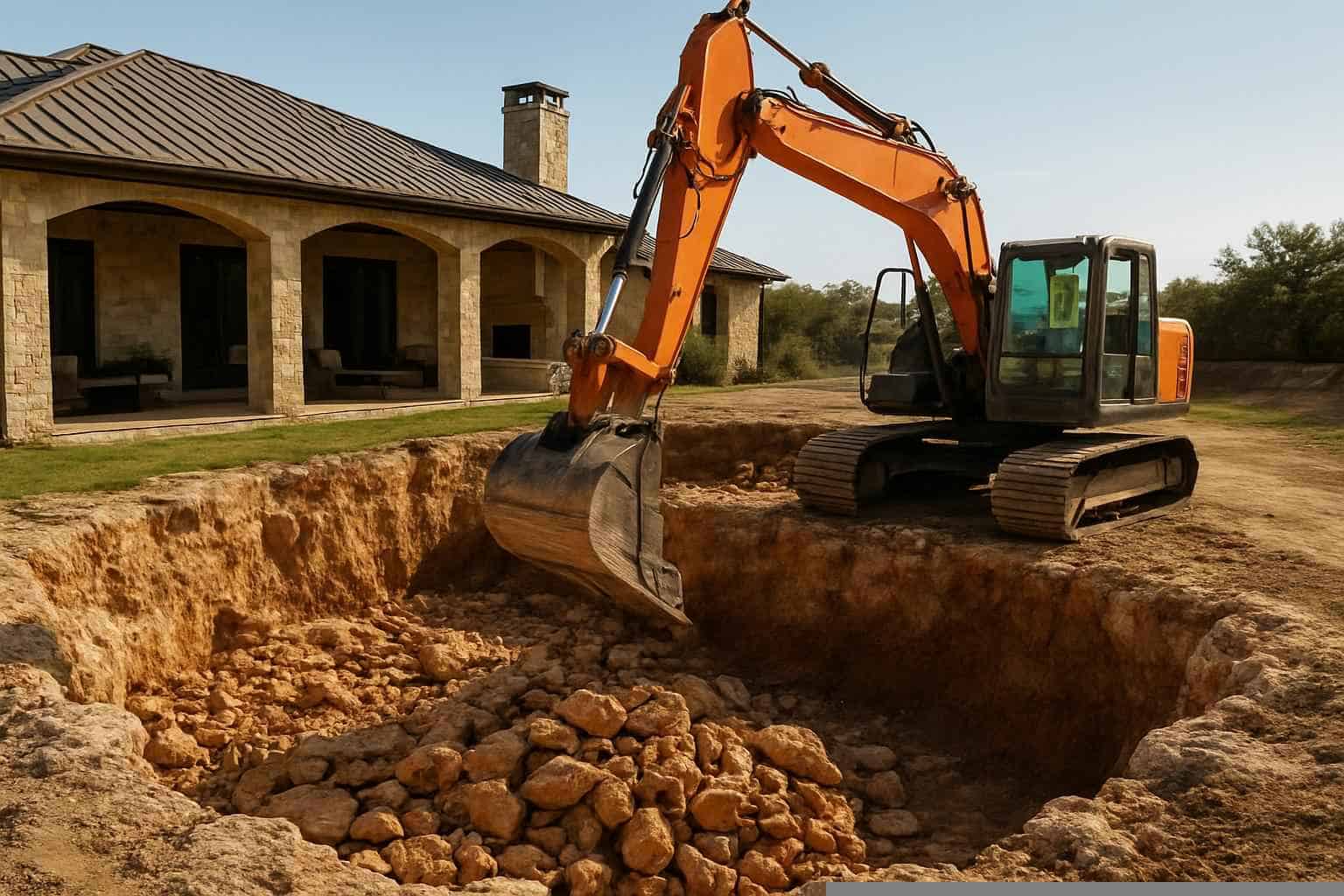 Pool Excavation In Pontotoc Texas 2 Rock Excavation For Pools In Pontotoc Texas