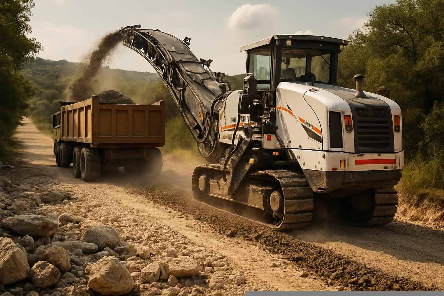 Rock Milling for Roads in Fischer Texas