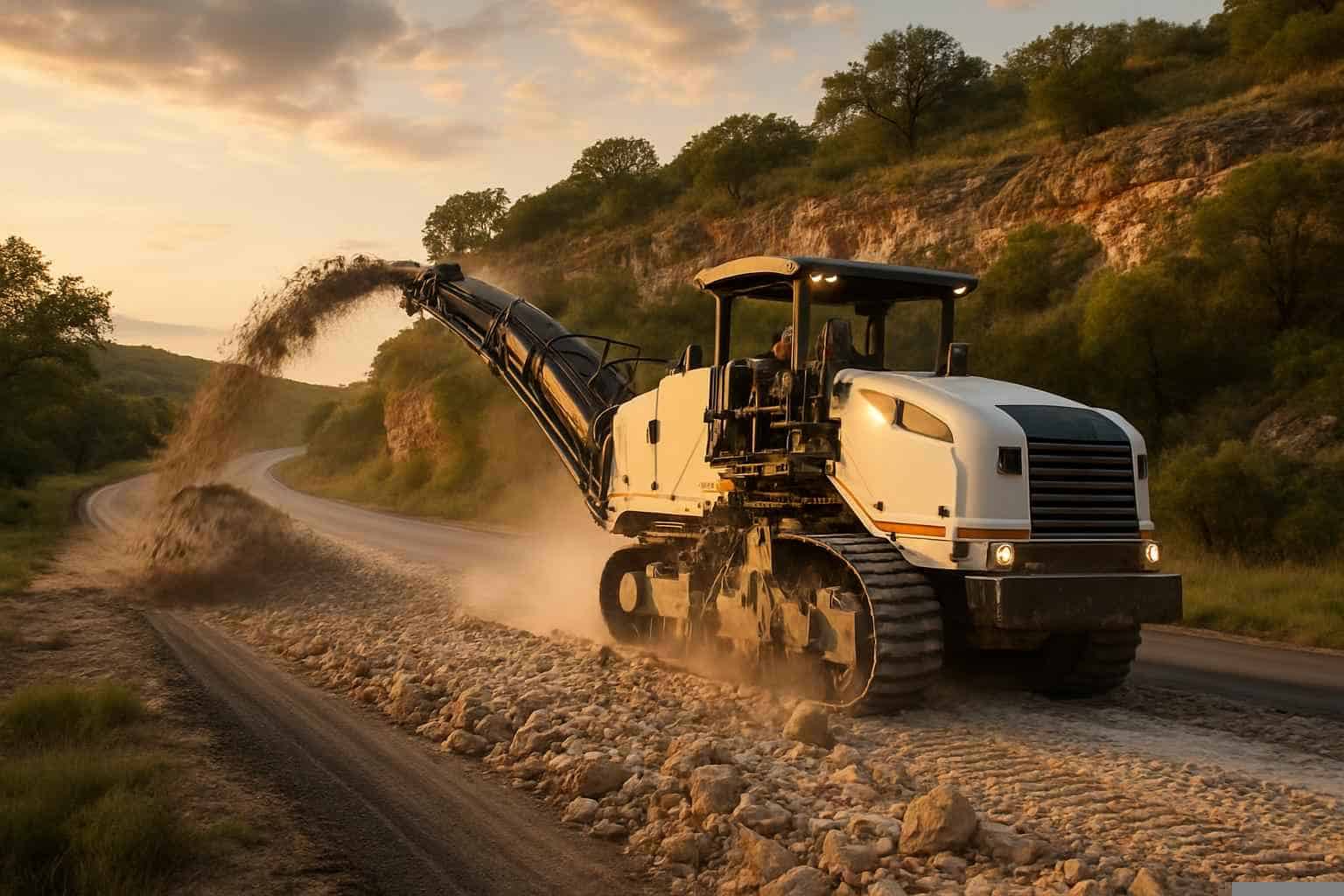 Rock Milling for Roads in Marble Falls Texas