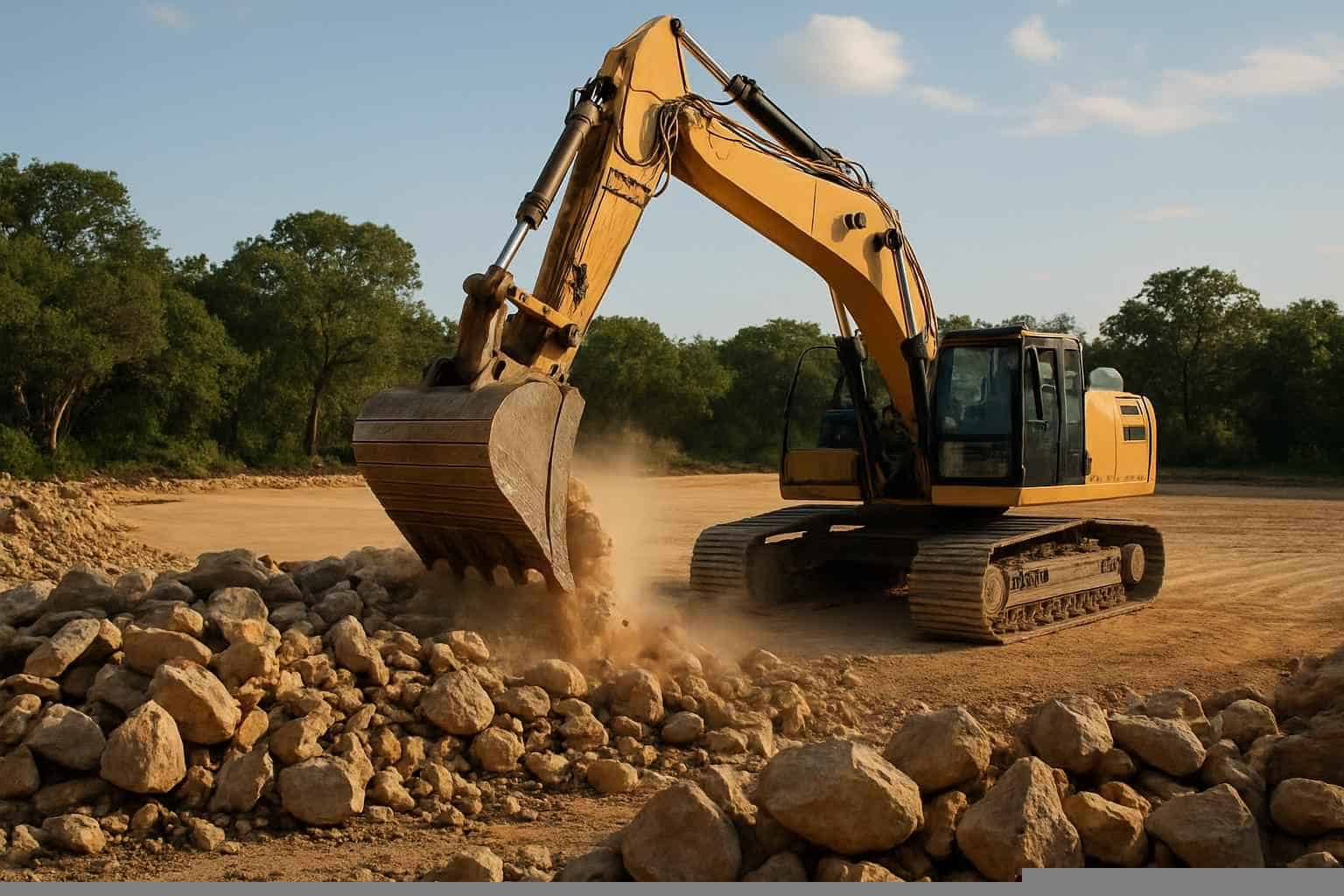 Rock Removal for Pads in Burnet Texas