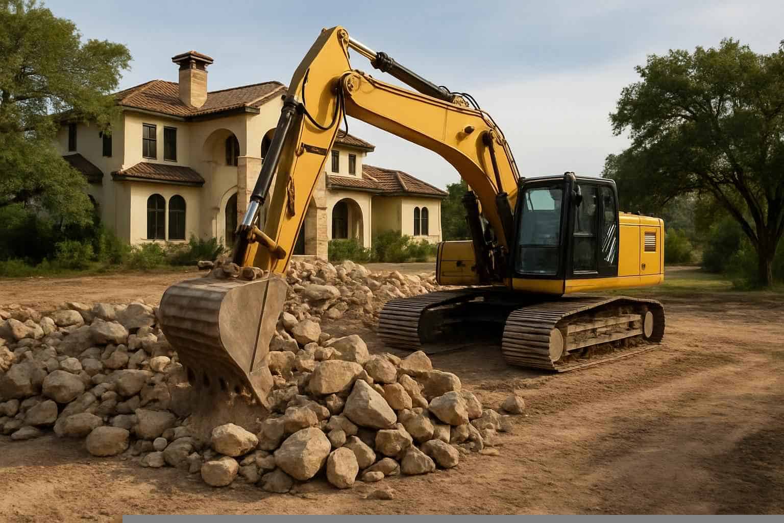 Rock Removal for Pads in Marble Falls Texas