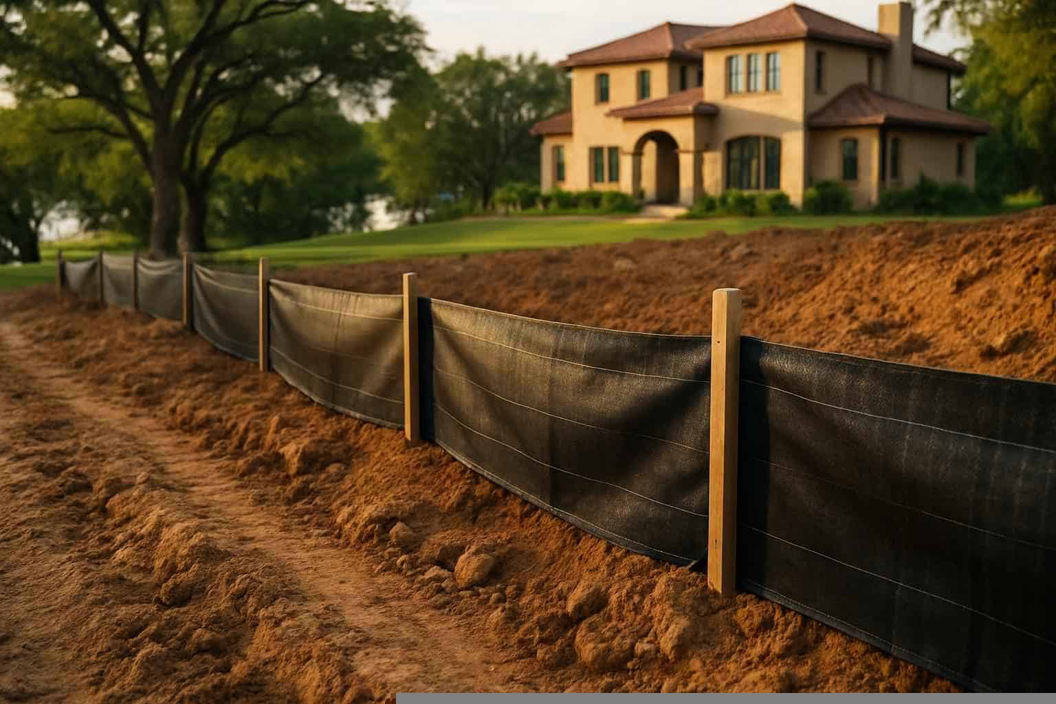 Erosion Control In Cottonwood Shores Texas 3 Silt Fence Installation In Cottonwood Shores Texas