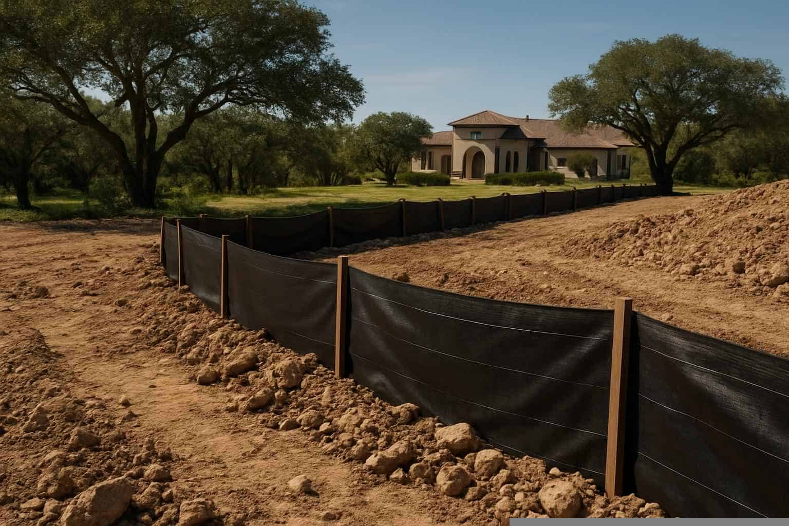 Erosion Control In Fischer Texas 3 Silt Fence Installation in Fischer Texas