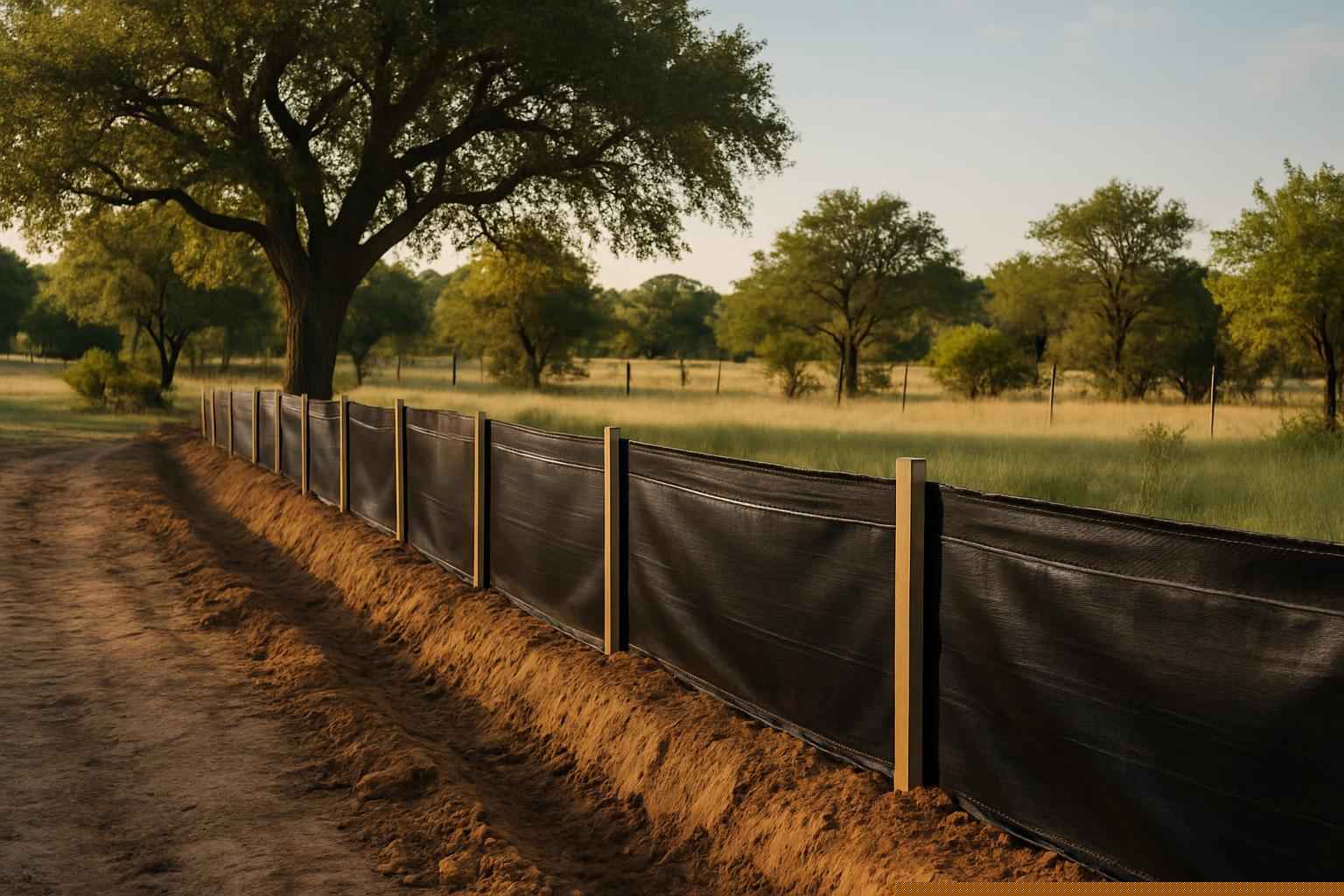 Silt Fence Installation in Medina Texas