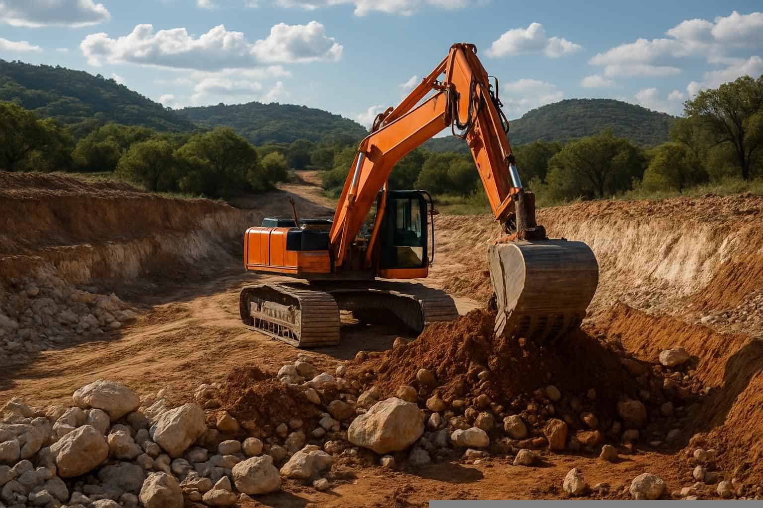 Site Excavation in Marble Falls Texas