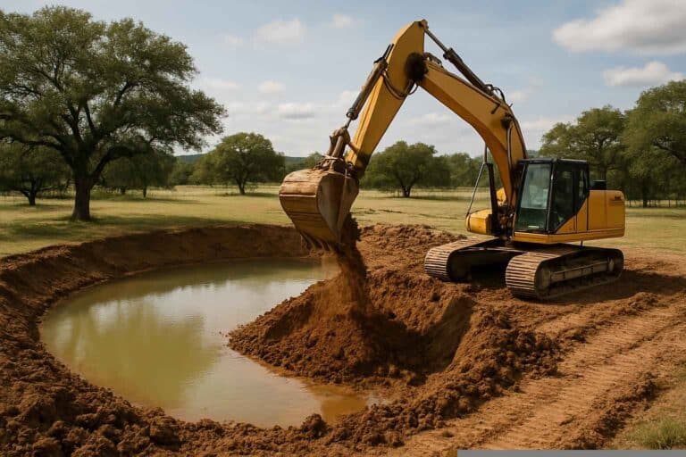 Ranch Pond Excavation In Burnet Texas