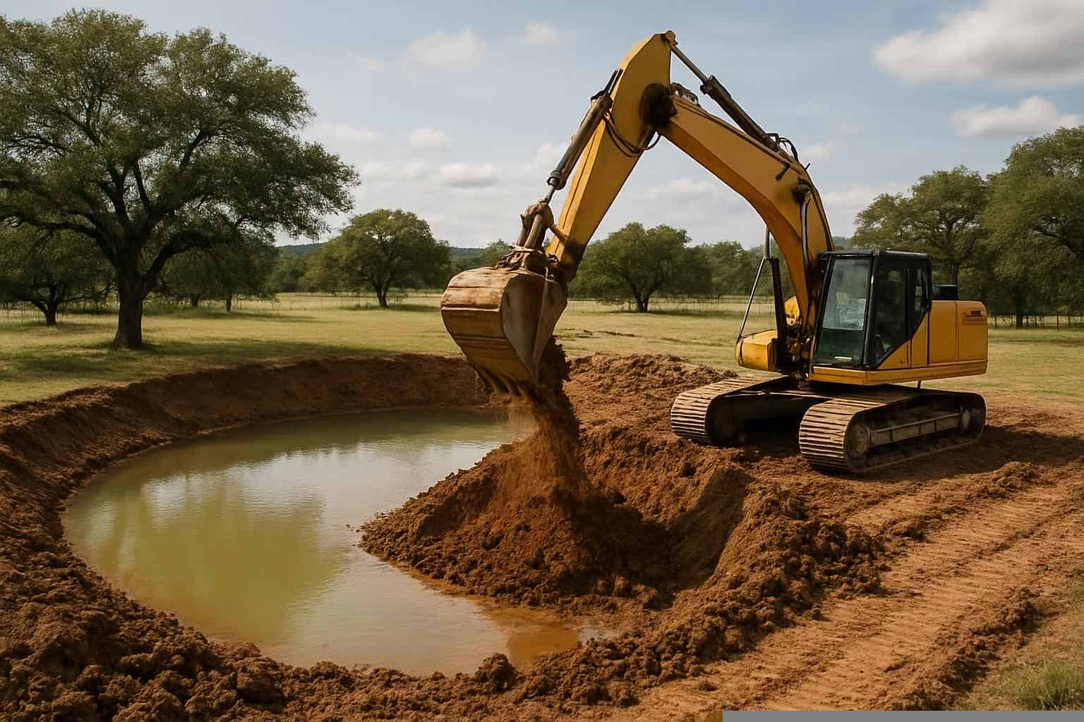 Ranch Pond Excavation In Burnet Texas 1 Stock Tank Excavation in Burnet Texas