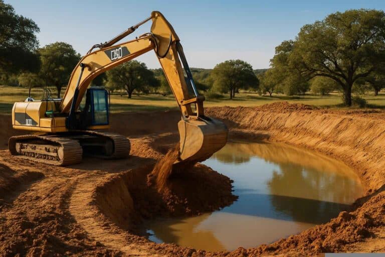 Stock Tank Excavation In Cottonwood Shores Texas