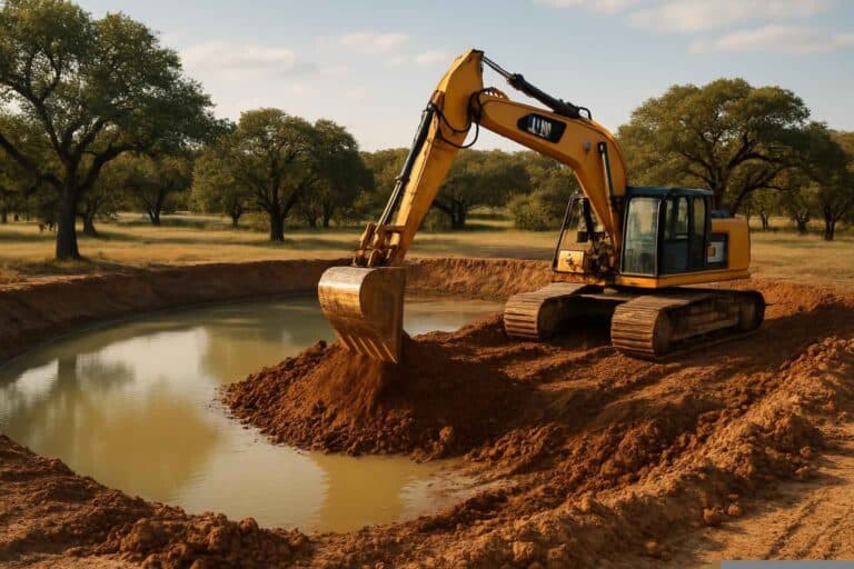 Ranch Pond Excavation In Fischer Texas