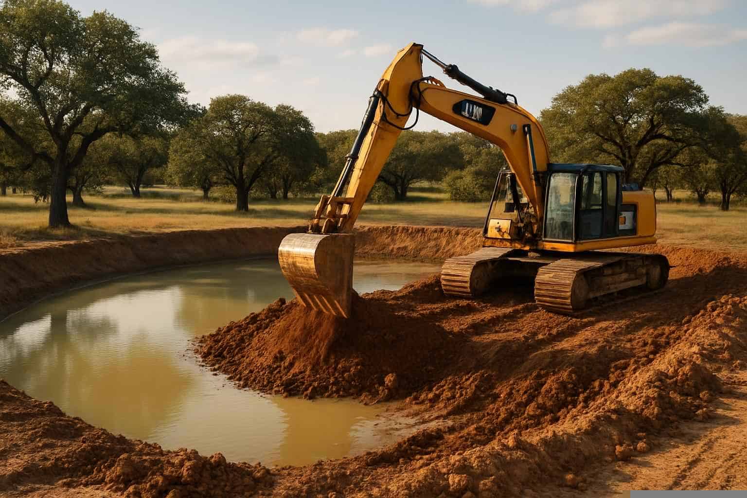 Ranch Pond Excavation In Fischer Texas 1 Stock Tank Excavation in Fischer Texas