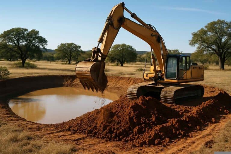 Ranch Pond Excavation In Mason Texas