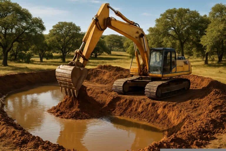 Stock Tank Excavation In Pipe Creek Texas