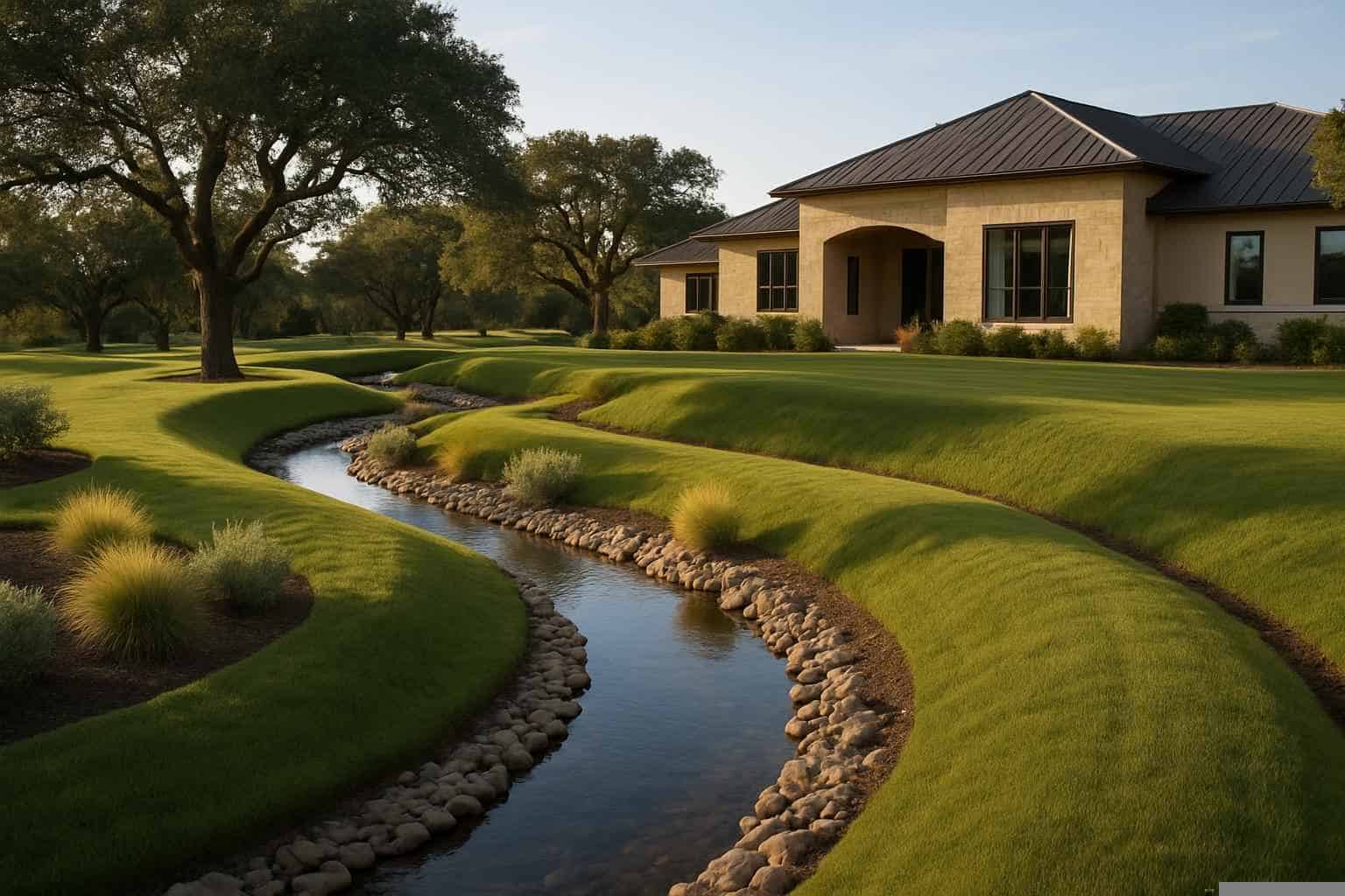 Swales and Berms in Burnet Texas