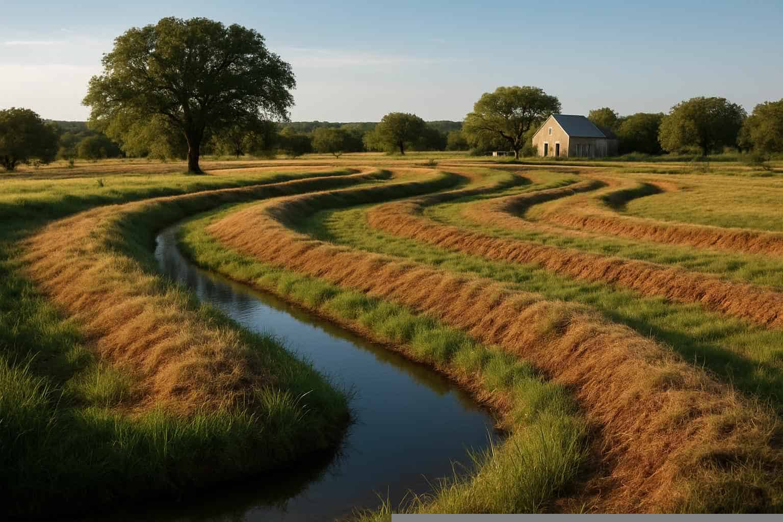 Swales and Berms in Pontotoc Texas