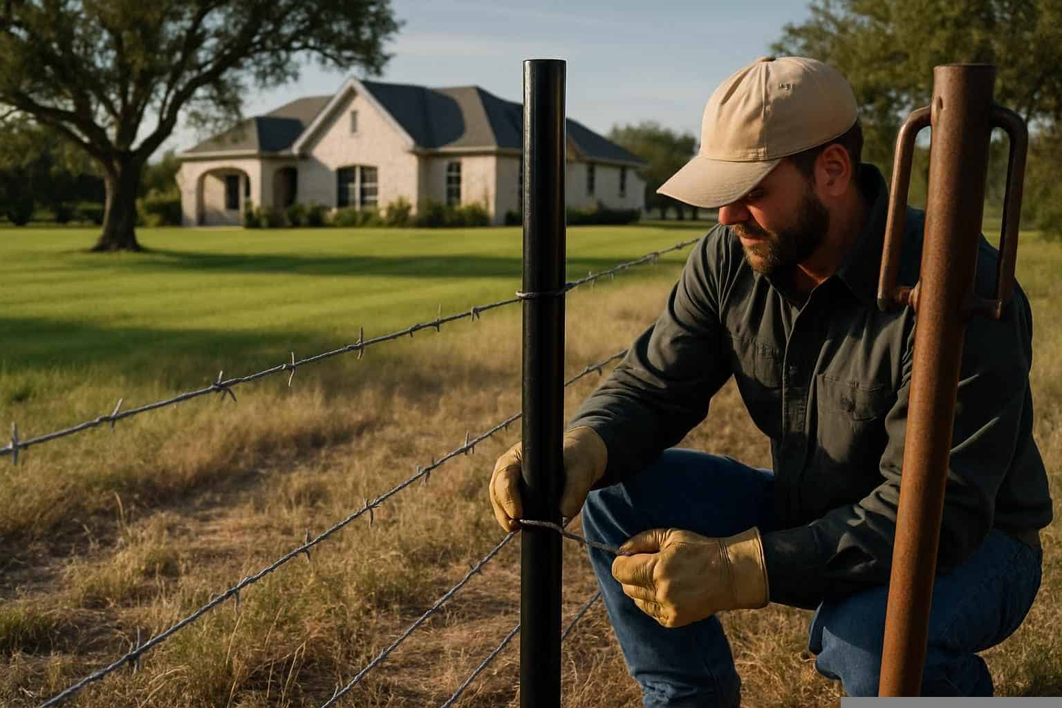T Post Installation in Fischer Texas