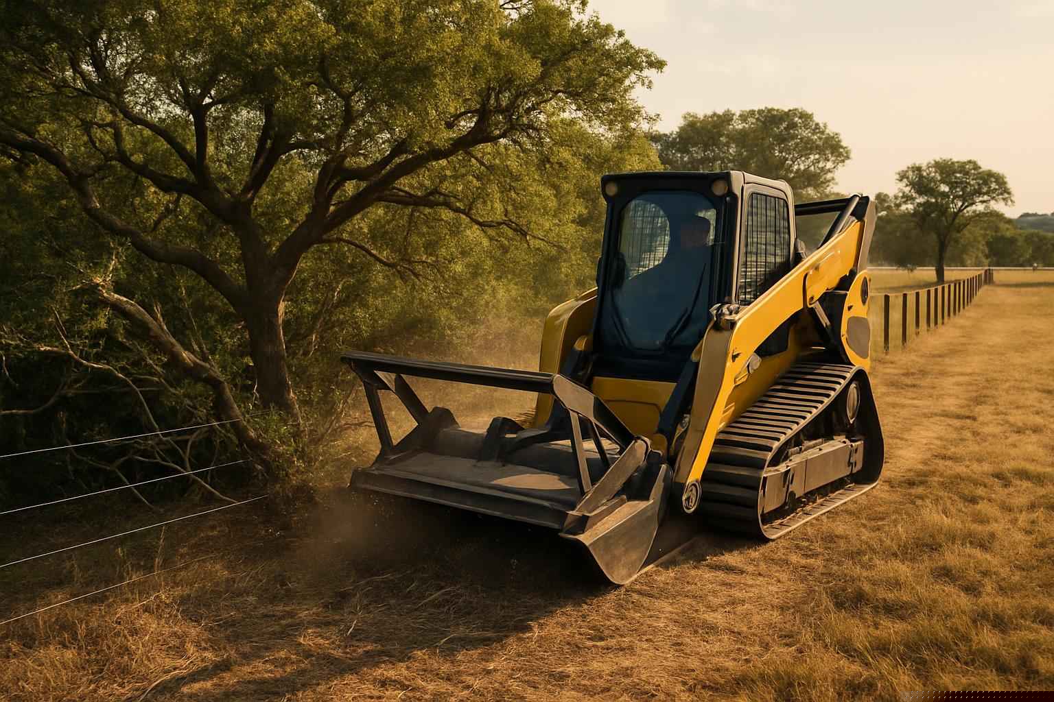 Fence Line Clearing In Pontotoc Texas 1 Tree and Brush Fence Clearing in Pontotoc Texas