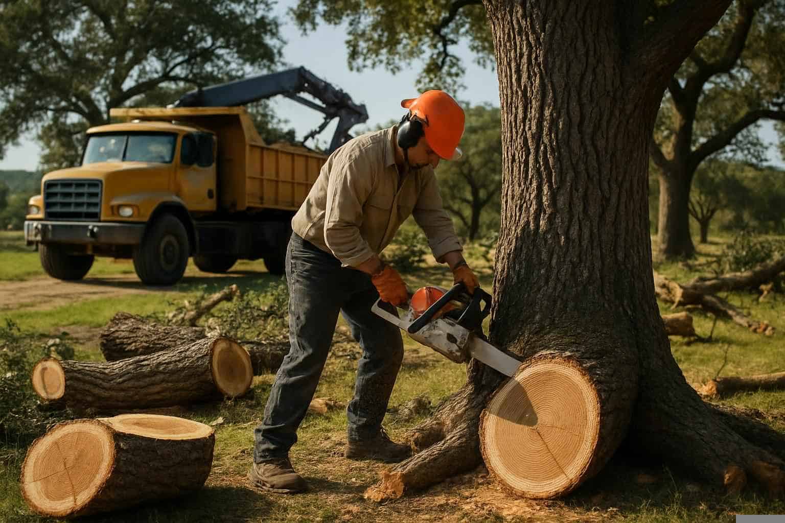 Tree Removal In Burnet Texas 6 Tree Felling and Hauling in Burnet Texas