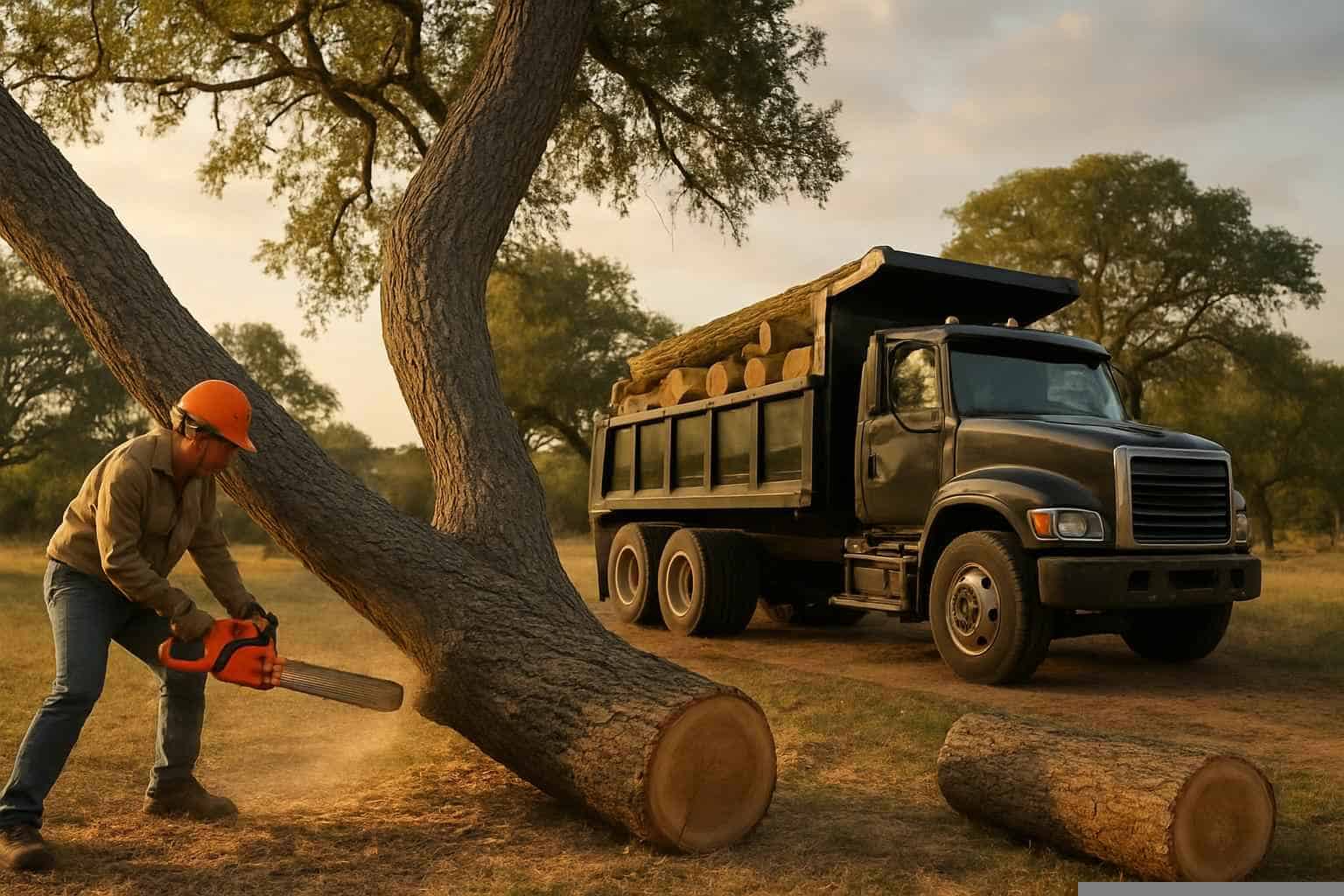 Tree Felling and Hauling in Fischer Texas