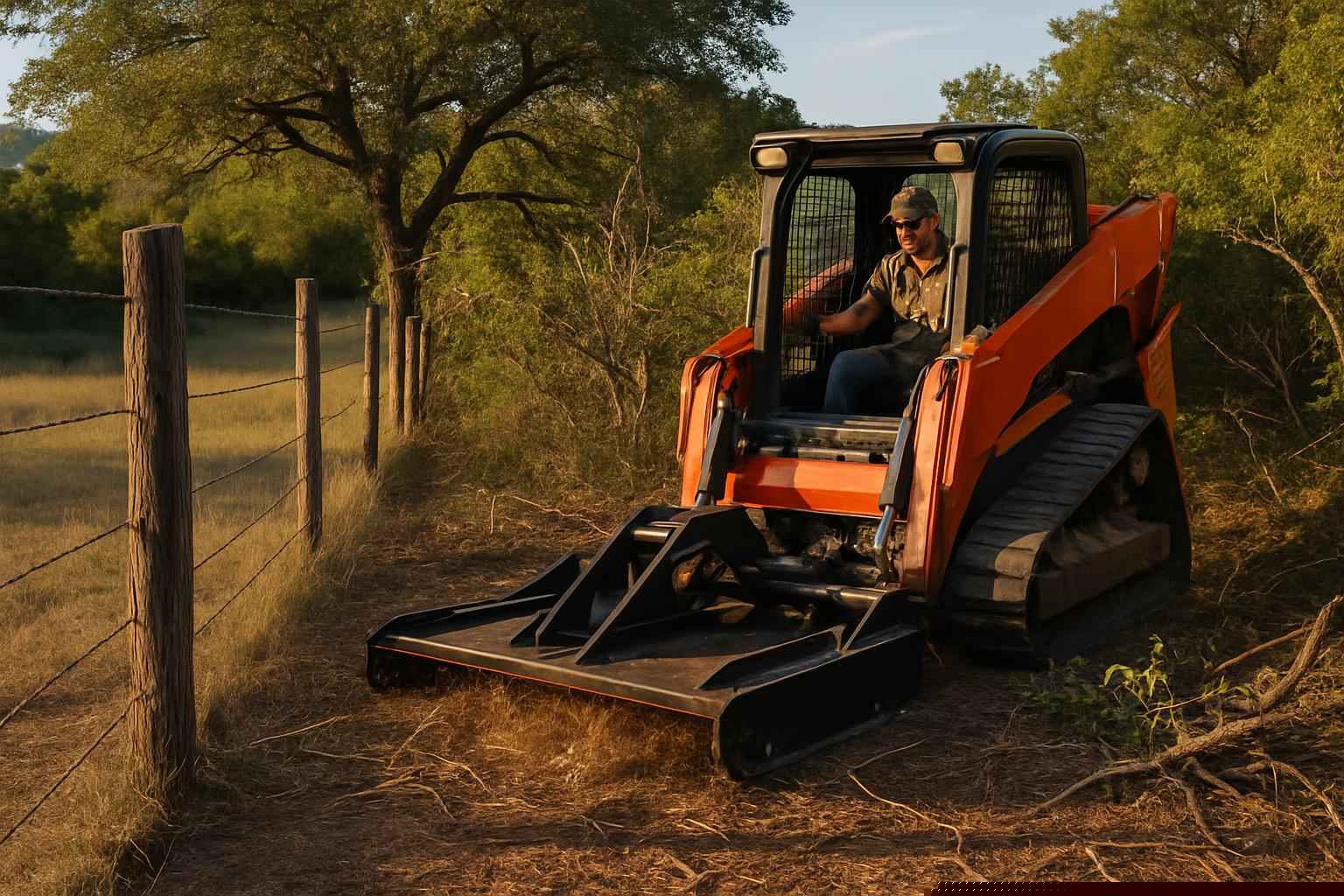 Underbrush Fence Clearing in Fischer Texas