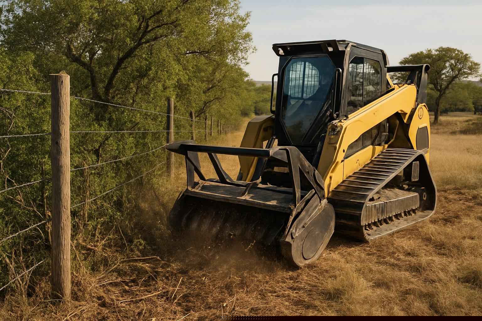Underbrush Fence Clearing in Marble Falls Texas
