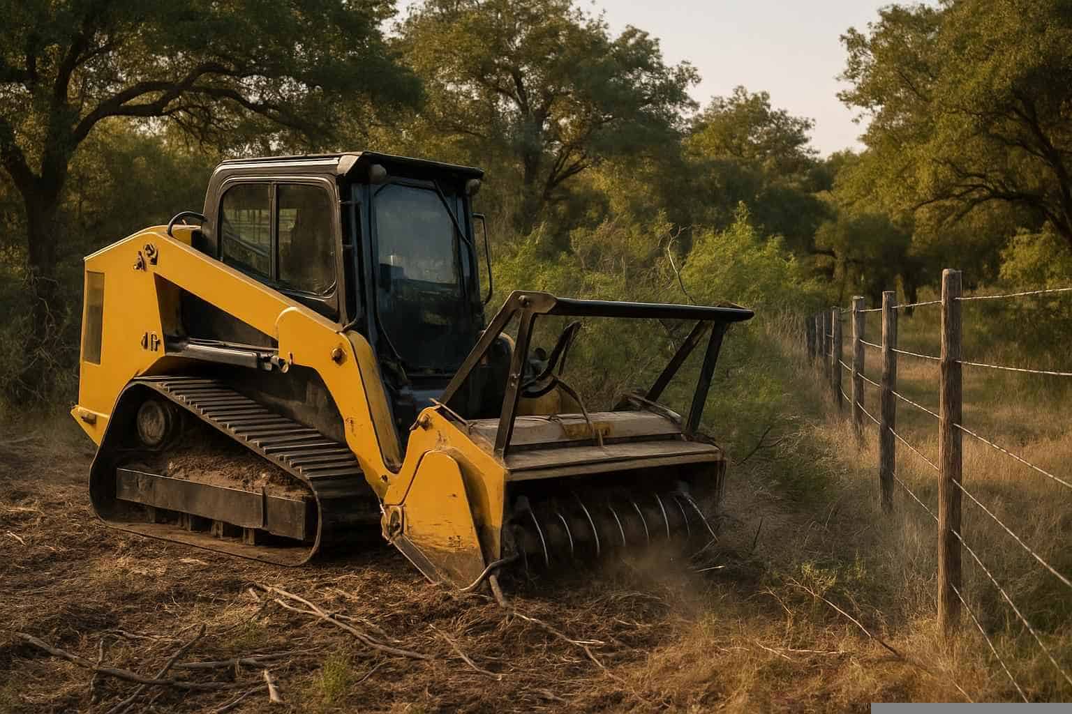 Fence Line Clearing In Pontotoc Texas 6 Underbrush Fence Clearing in Pontotoc Texas