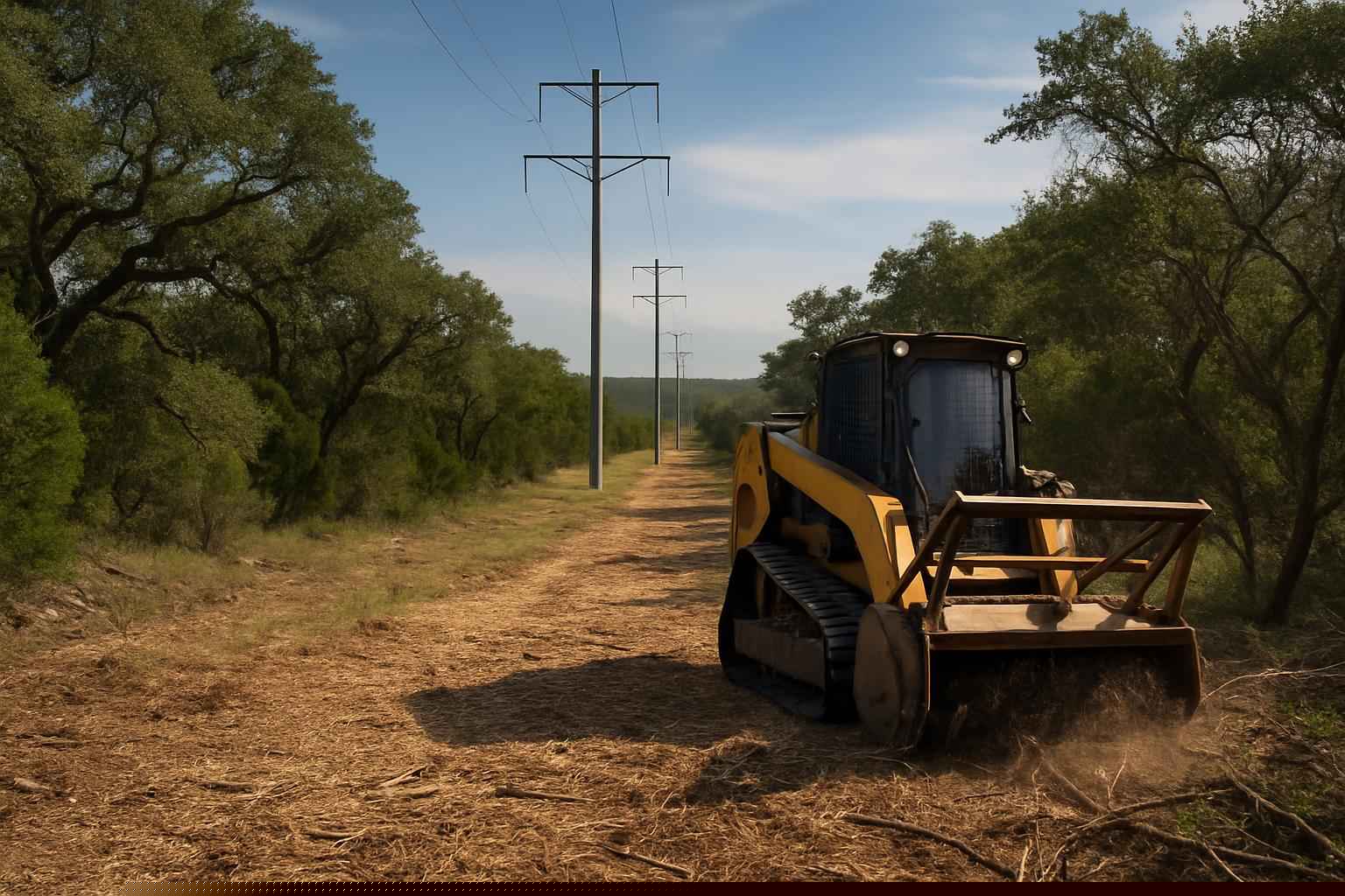 Utility ROW Clearing In Fischer Texas