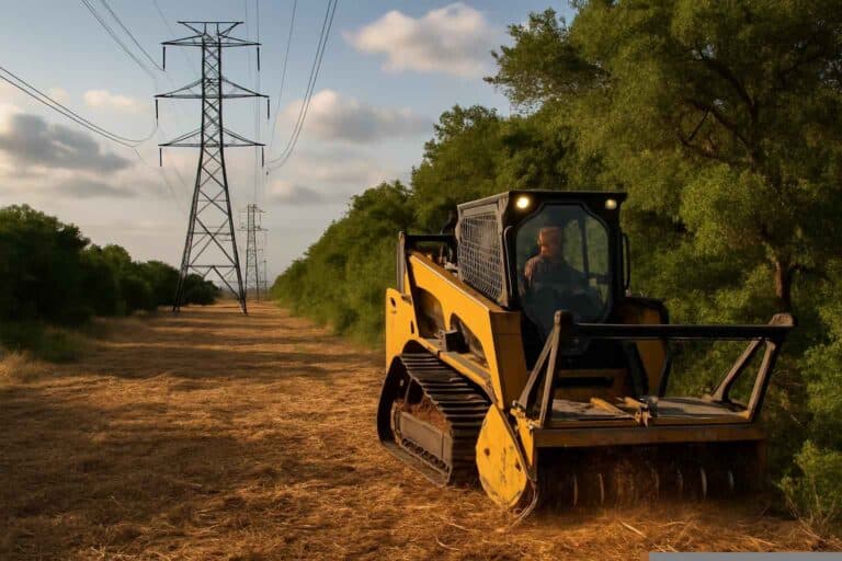 Utility ROW Clearing in Mason Texas