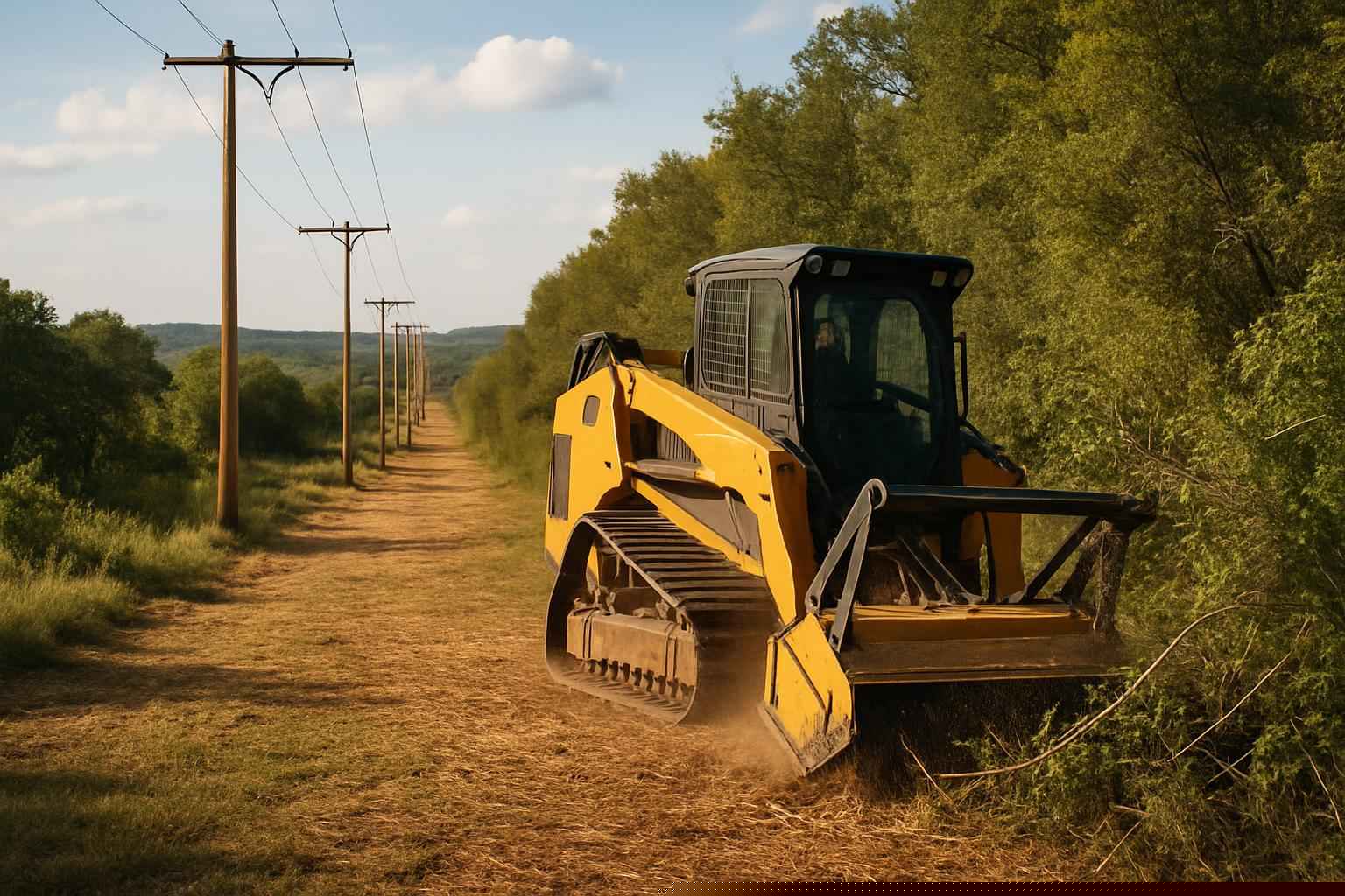 Right Of Way Clearing In Medina Texas 1 Utility ROW Clearing in Medina Texas