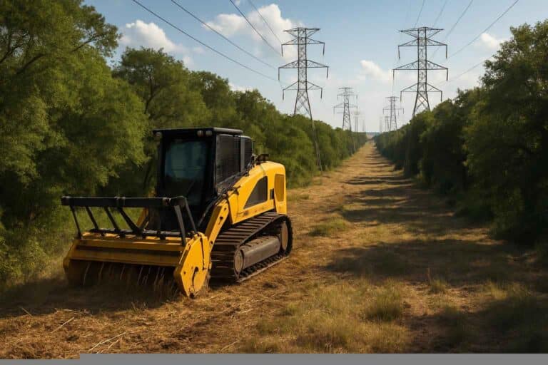 Utility ROW Clearing In Pipe Creek Texas