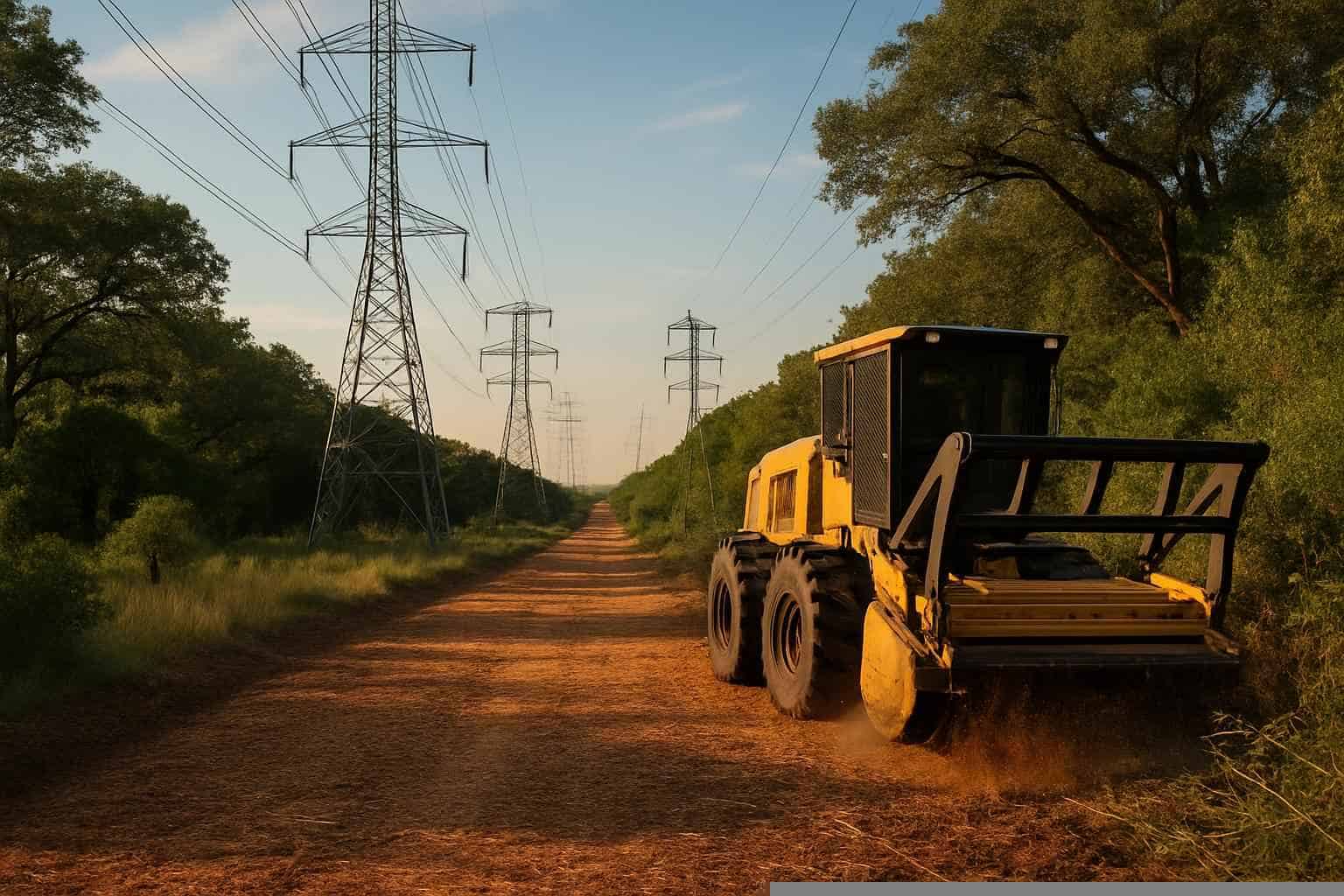 Right Of Way Clearing In Pontotoc Texas 1 Utility ROW Clearing in Pontotoc Texas
