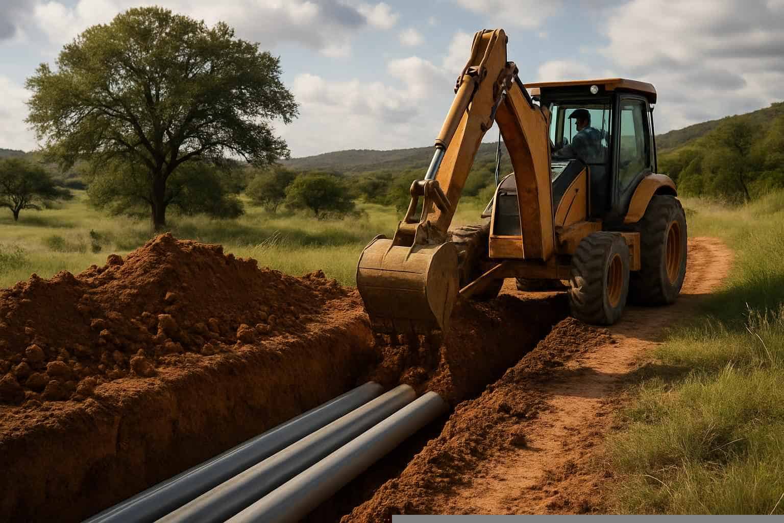 Utility Trenching in Marble Falls Texas